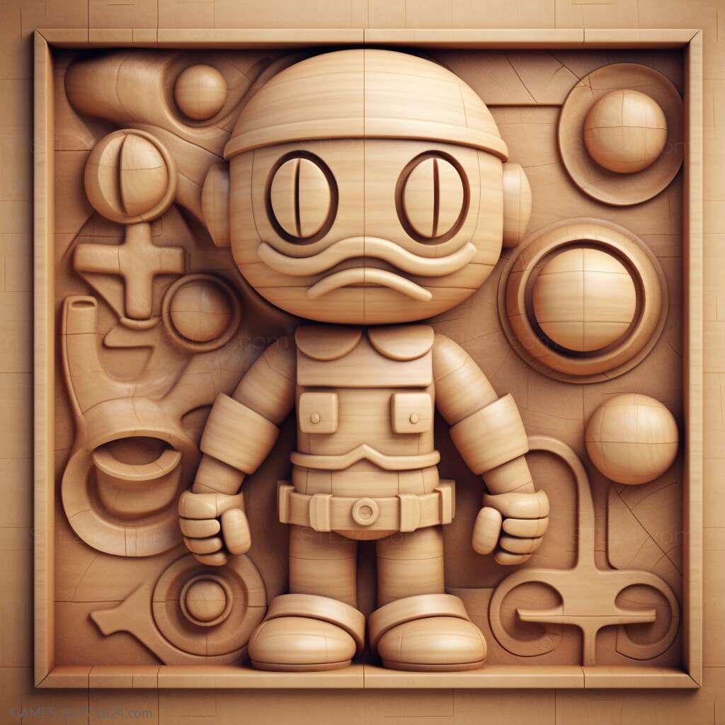 Games - Bomberman 4, GAMES_8380. 3D stl model for CNC